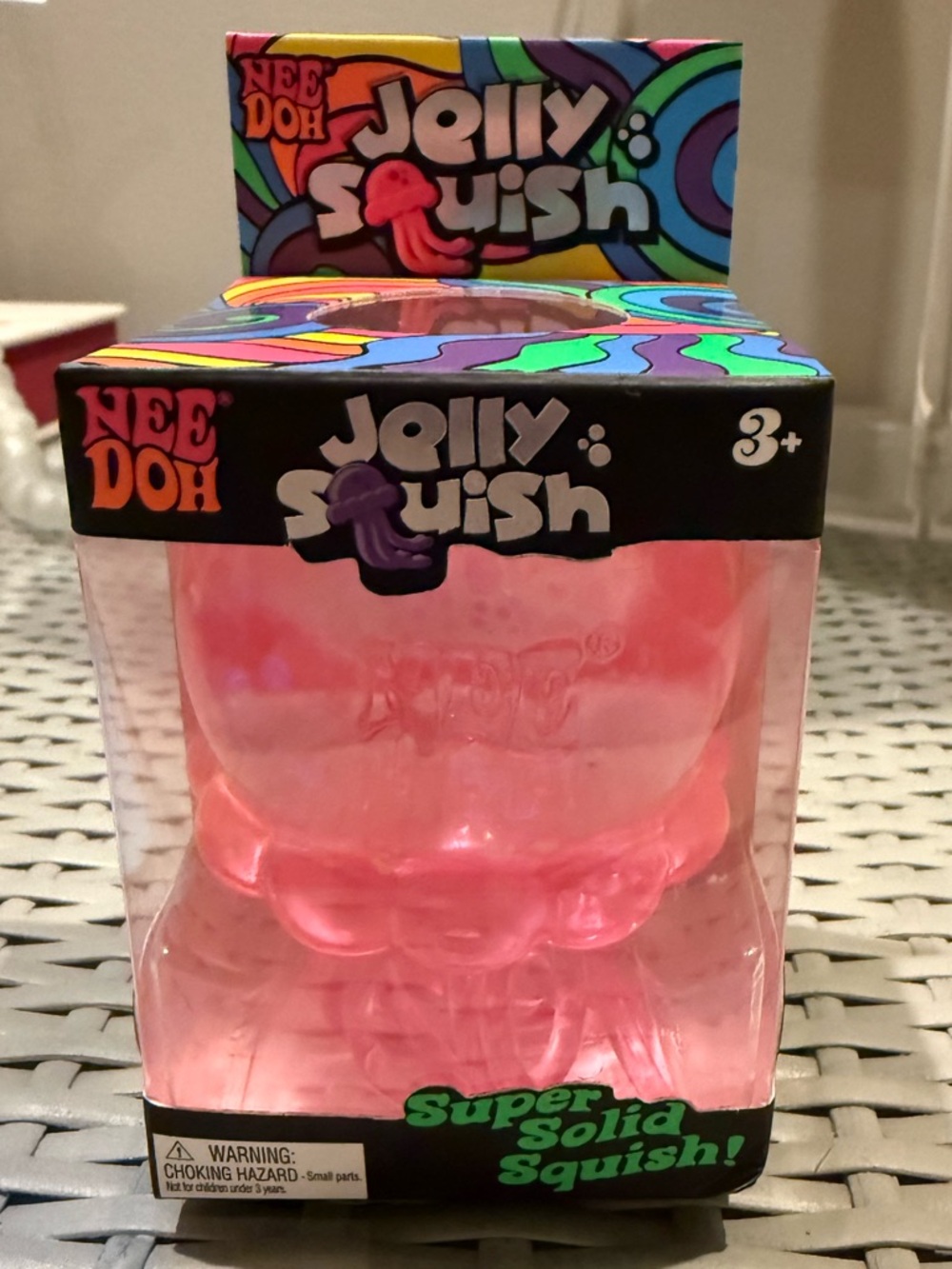 Needoh  JellySquish Pink Super Solid Squish Toy